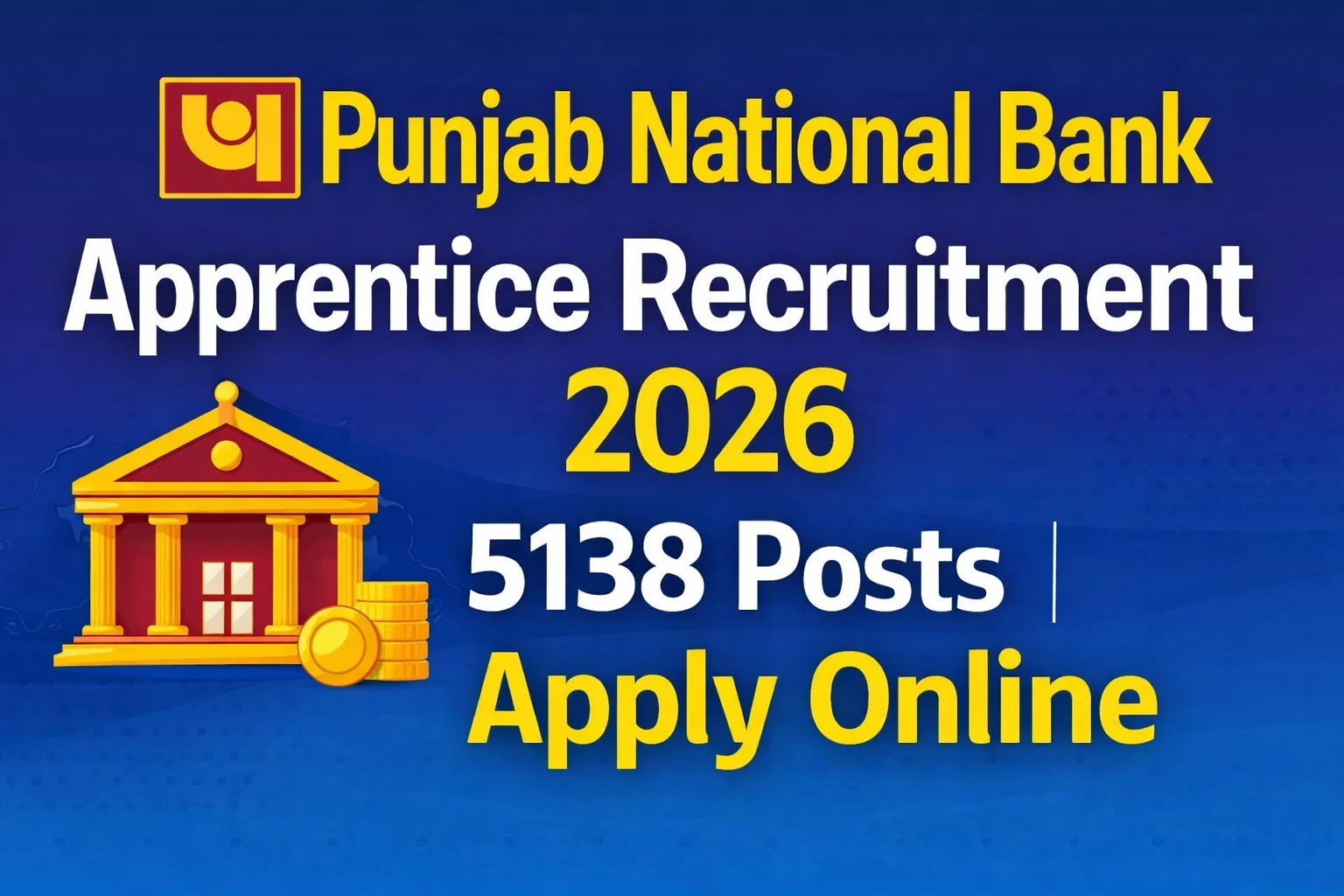 Punjab National Bank Apprentice Recruitment 2026 – 5,138 Posts | Apply Online 08 Feb to 24 Feb