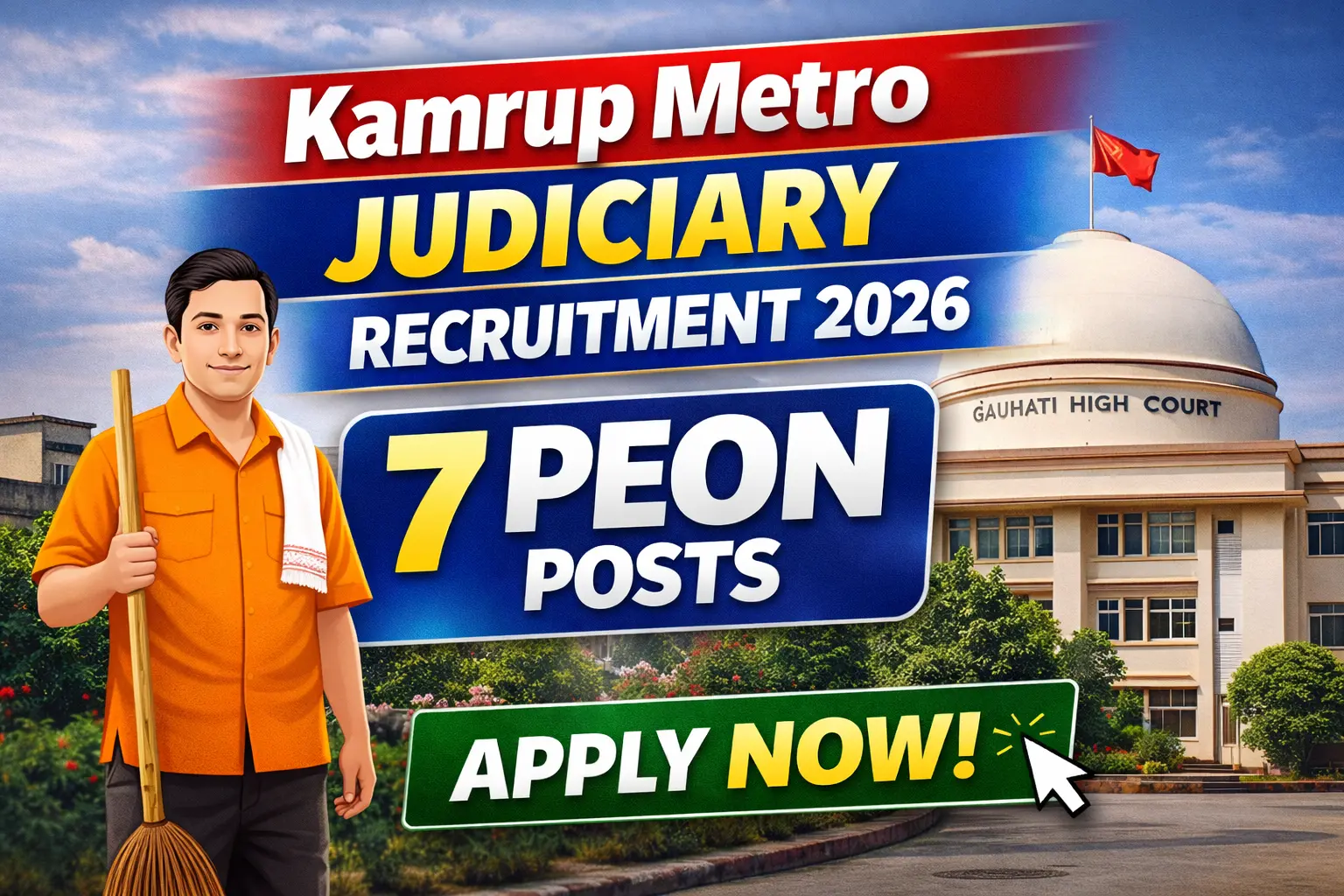 Kamrup Metropolitan District Judiciary Recruitment 2026 – 7 Peon Posts | Last Date 09 March 2026