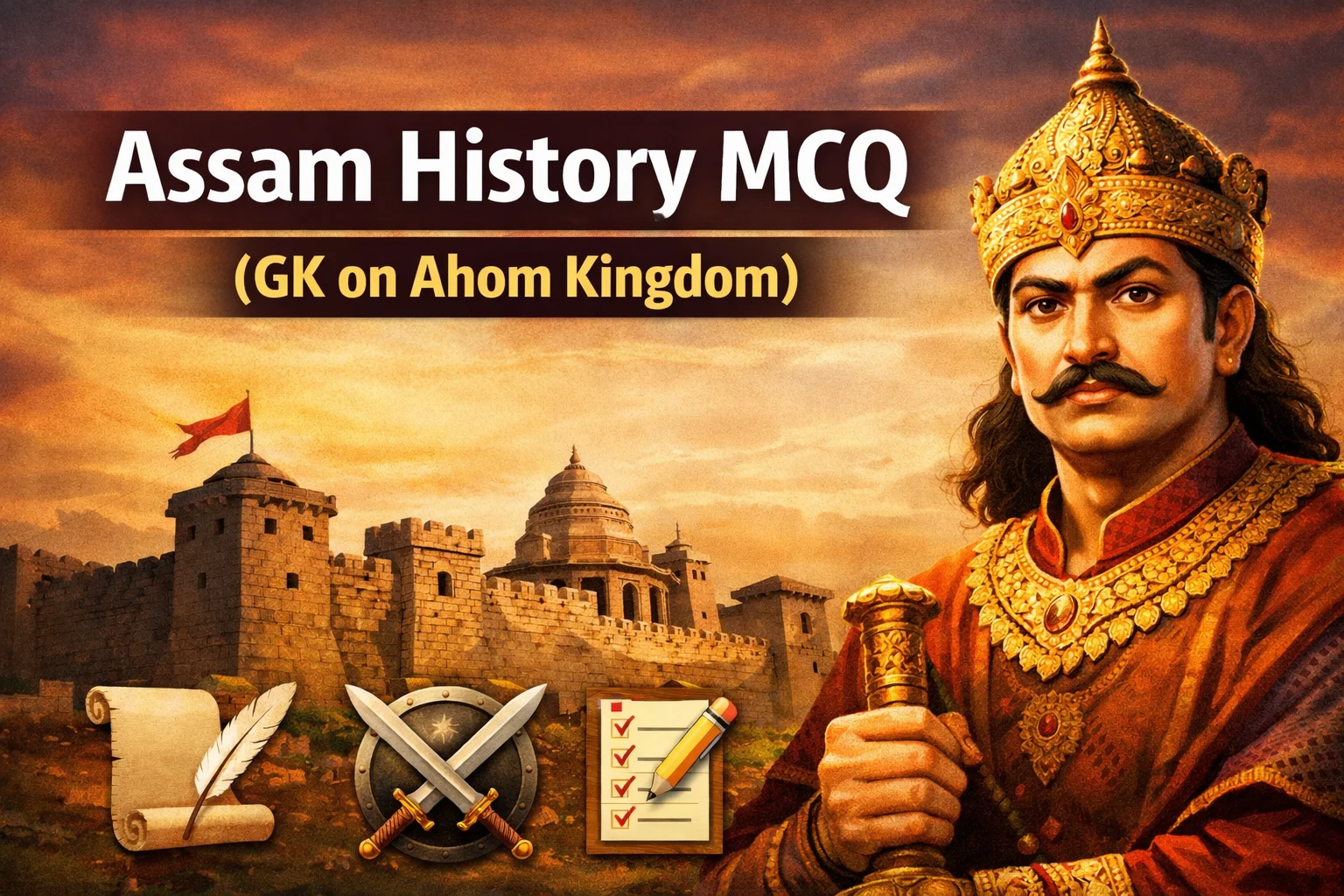অসমৰ ইতিহাস কুইজ – Assam History MCQ on Ahom Kingdom | Important GK in Assamese