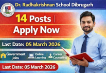 Dr. Radhakrishnan School Dibrugarh Recruitment 2026 – 14 Post, Apply Now