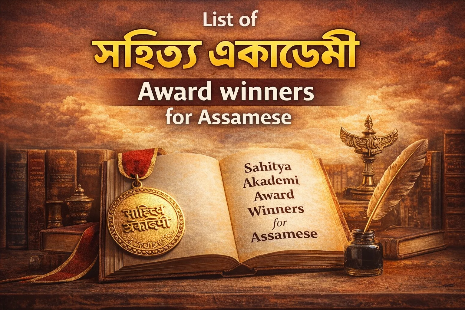 Sahitya Akademi Award Winning Assamese Writers (1955–2025) – Complete List