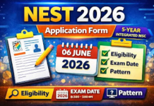 NEST 2026 Application Form – Eligibility Criteria, Exam Date & Pattern