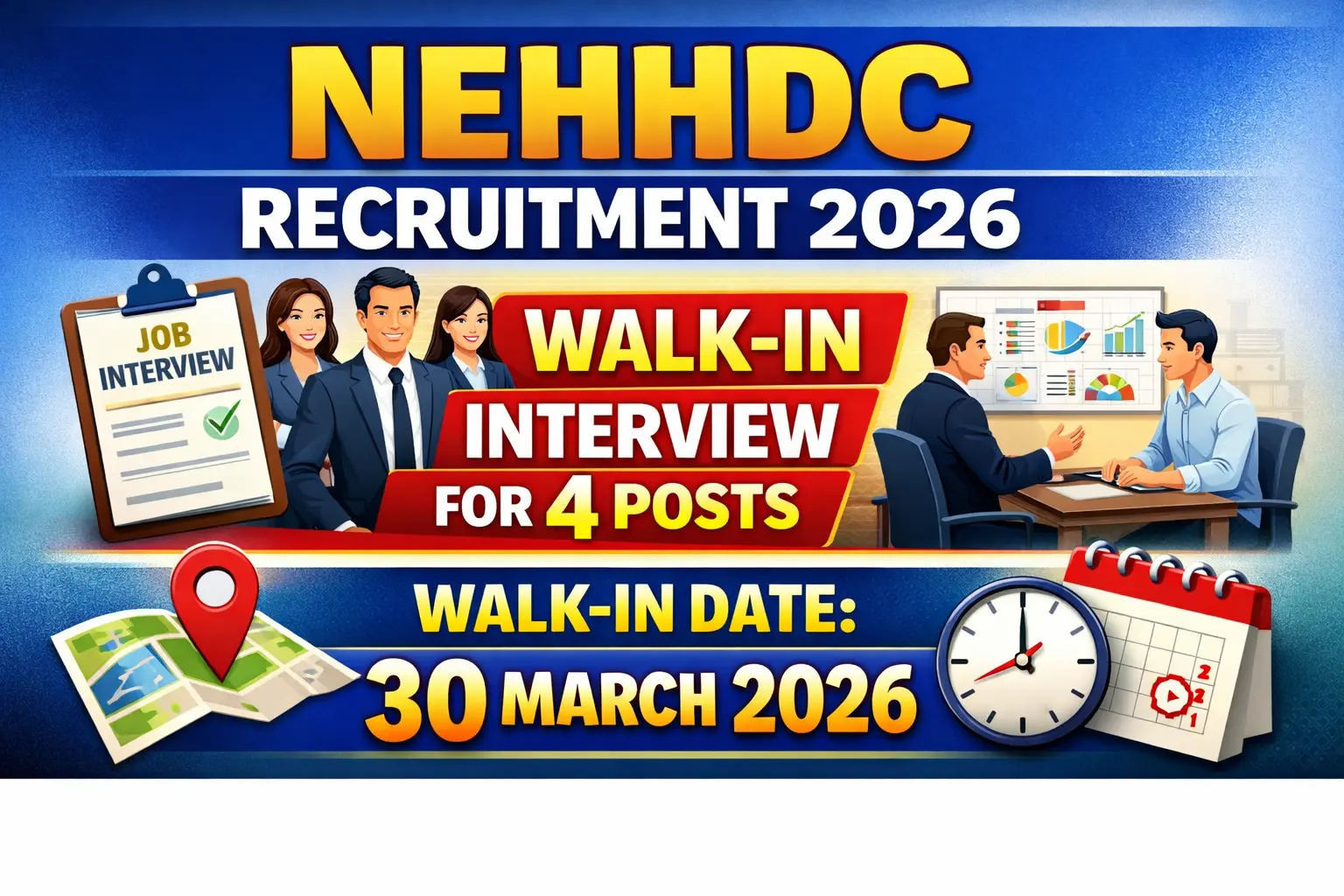 NEHHDC Recruitment 2026 Walk-in Interview – Apply for 4 Posts at North Eastern Handicrafts and Handlooms Development Corporation Ltd.