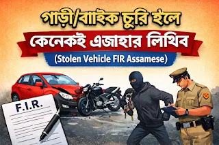 গাড়ী/বাইক চুৰি FIR – কেনেকৈ লিখিব Stolen Vehicle Complaint | Assamese Guide