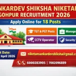 Sankardev Shiksha Niketan Gohpur Recruitment 2026 – Apply for 18 Posts